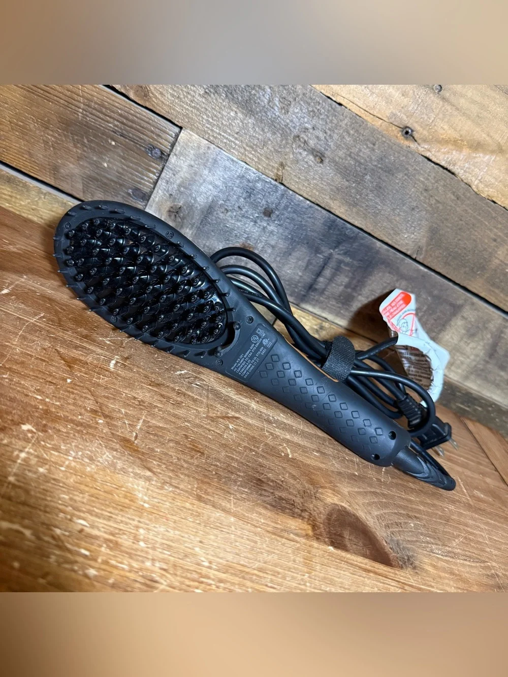 FoxyBae Hair Straightening Brush (KS301) - Black & Rose Gold